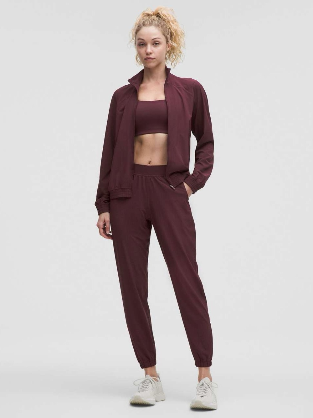 Lululemon Adapted State High Rise Jogger Pants in Dark Red